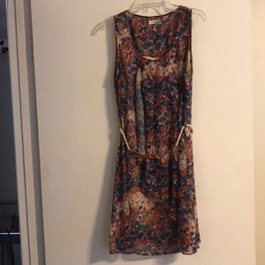 Brown floral dress